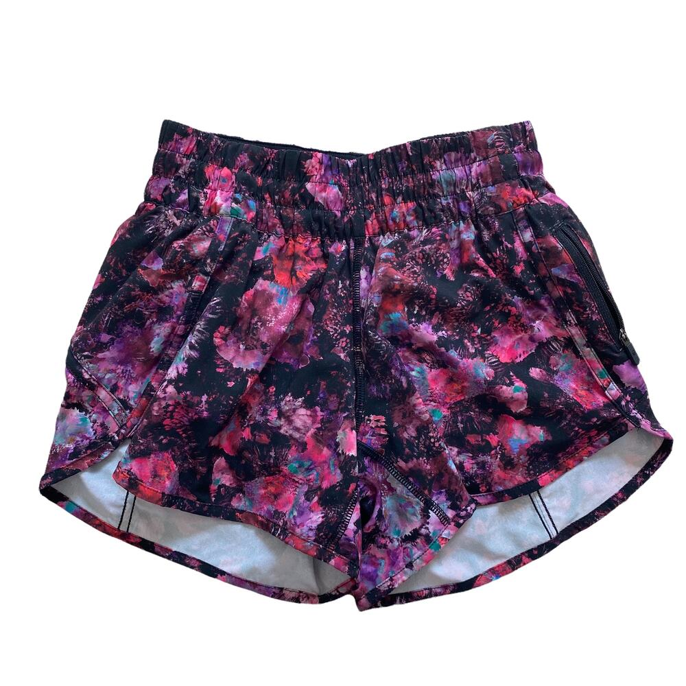 Lululemon‎ Tracker Short V *4" Fluoro Floral Multi Women's 4